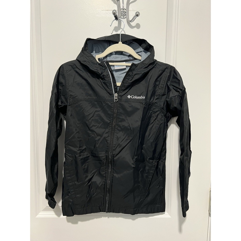 Columbia‎ Kids Windbreaker Jacket Black Size Medium (10/12) Outdoor Unisex